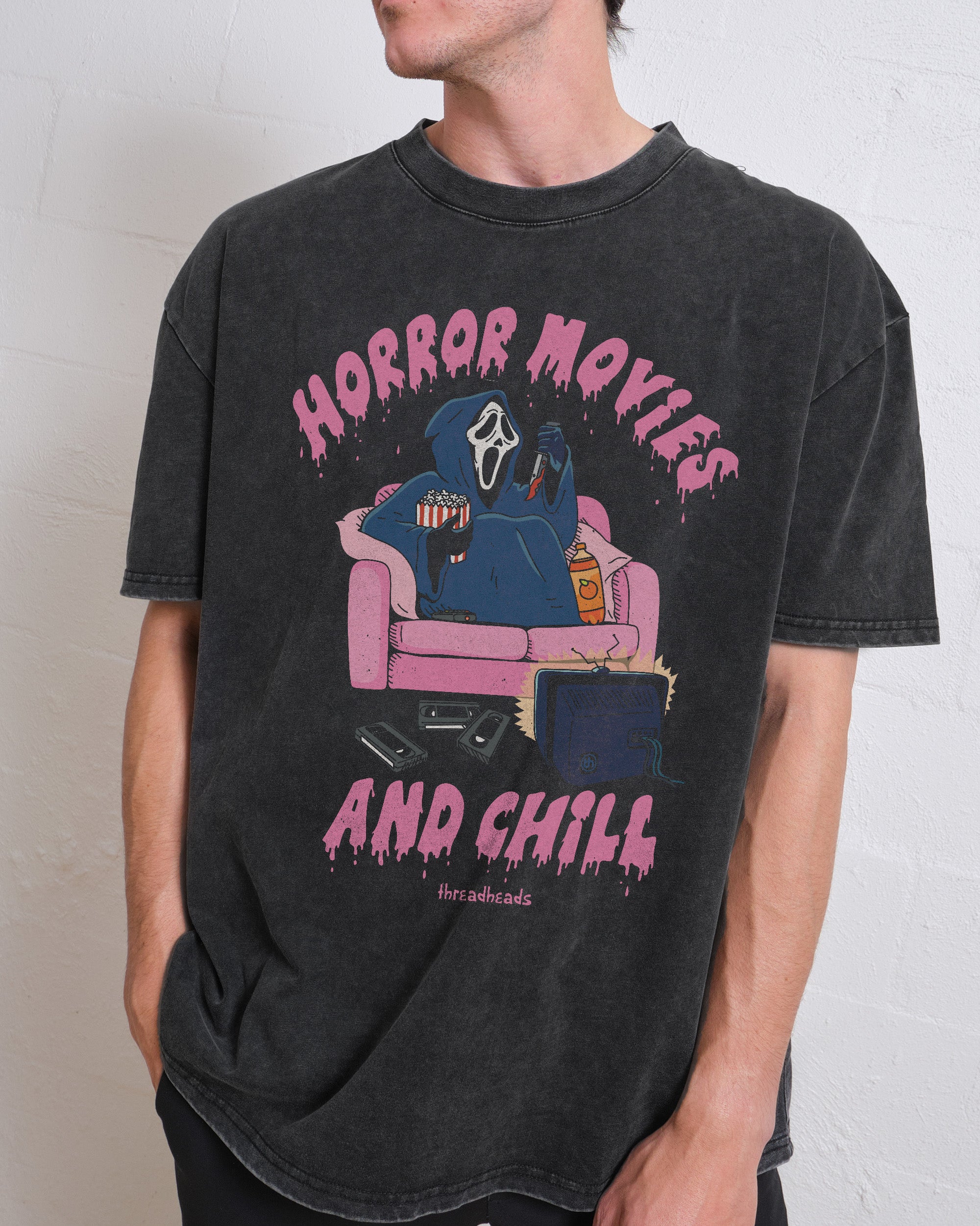 Horror Movies and Chill Wash Tee Australia Online