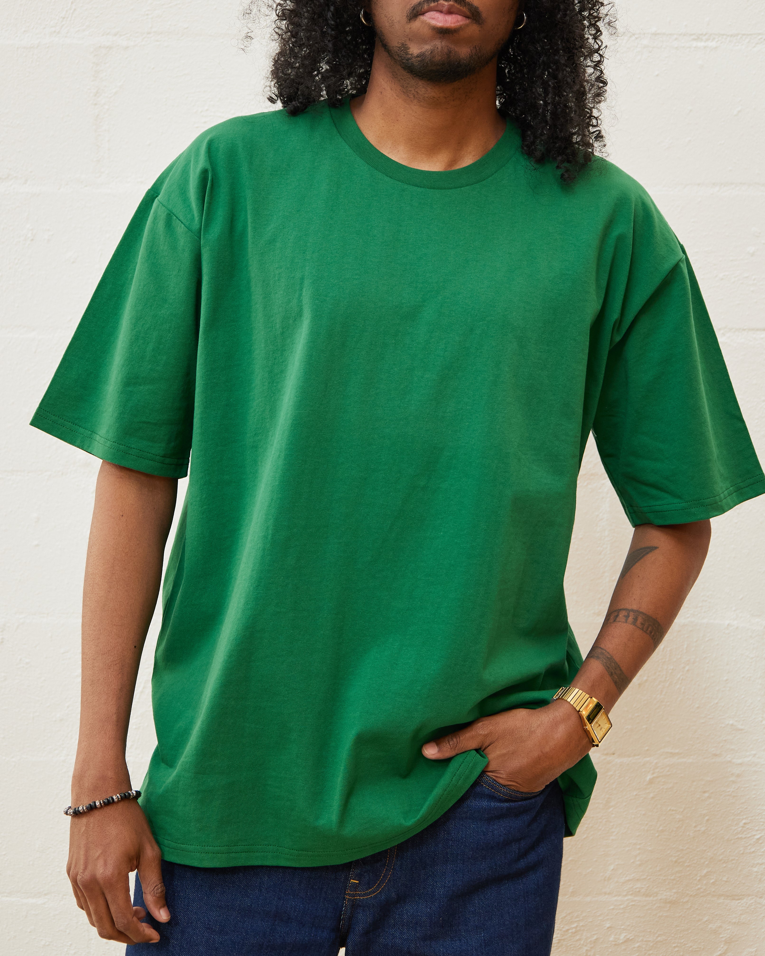 Classic Tee 5 Pack: Green, Charcoal, White, Brown, Black Australia Online